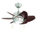 Litex Industries 24” Brushed Nickel Finish Ceiling Fan Includes Blades & LED Light Kit GA24BNK6L